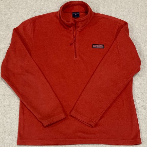 Vineyard Vines Tops - XL - 2X Vinyard Vines Coral Fleece Pull-Over 1/4 Z